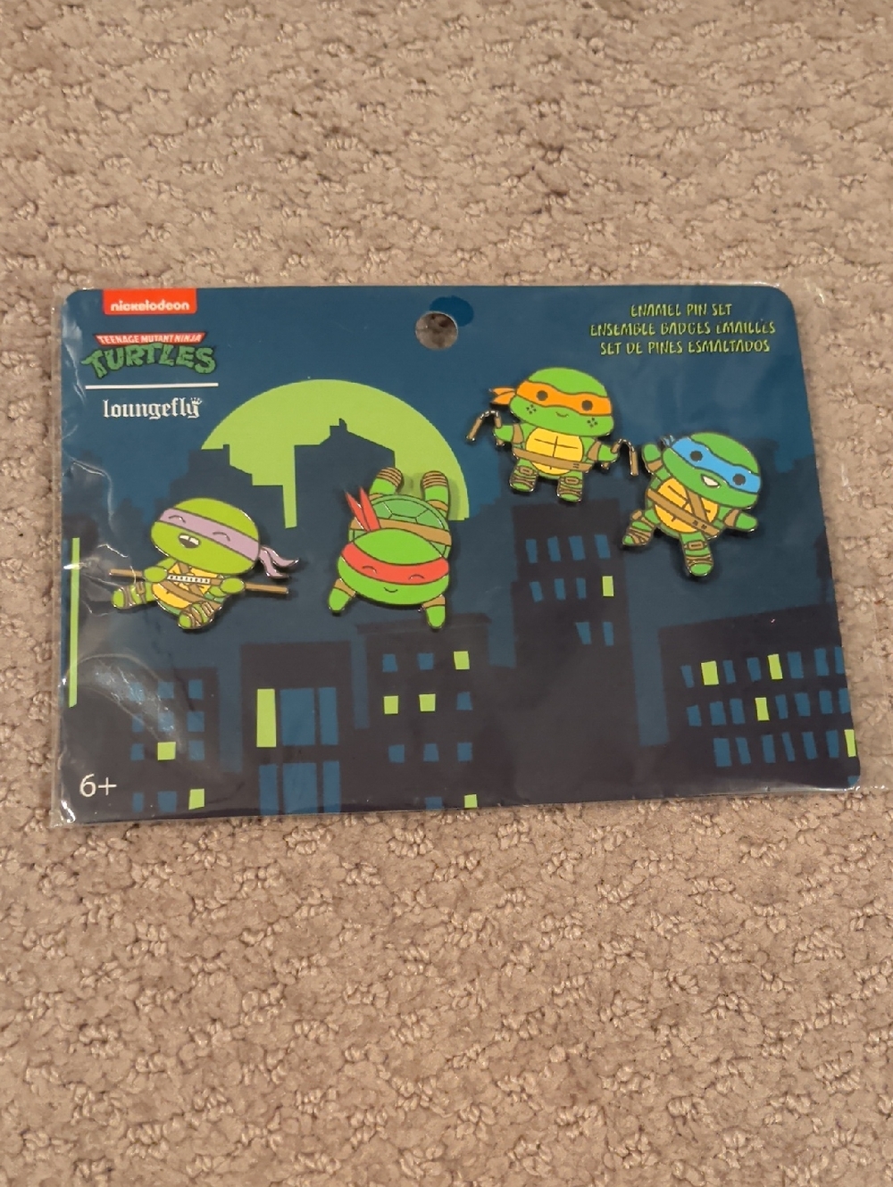 Loungefly Teenage Mutant Ninja Turtles Green Multi-Color Enamel Pin Set